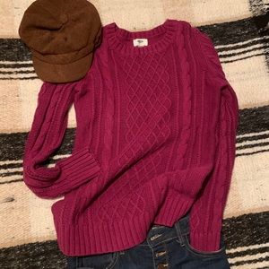 Women Medium Old Navy ribbed sweater in Plum
